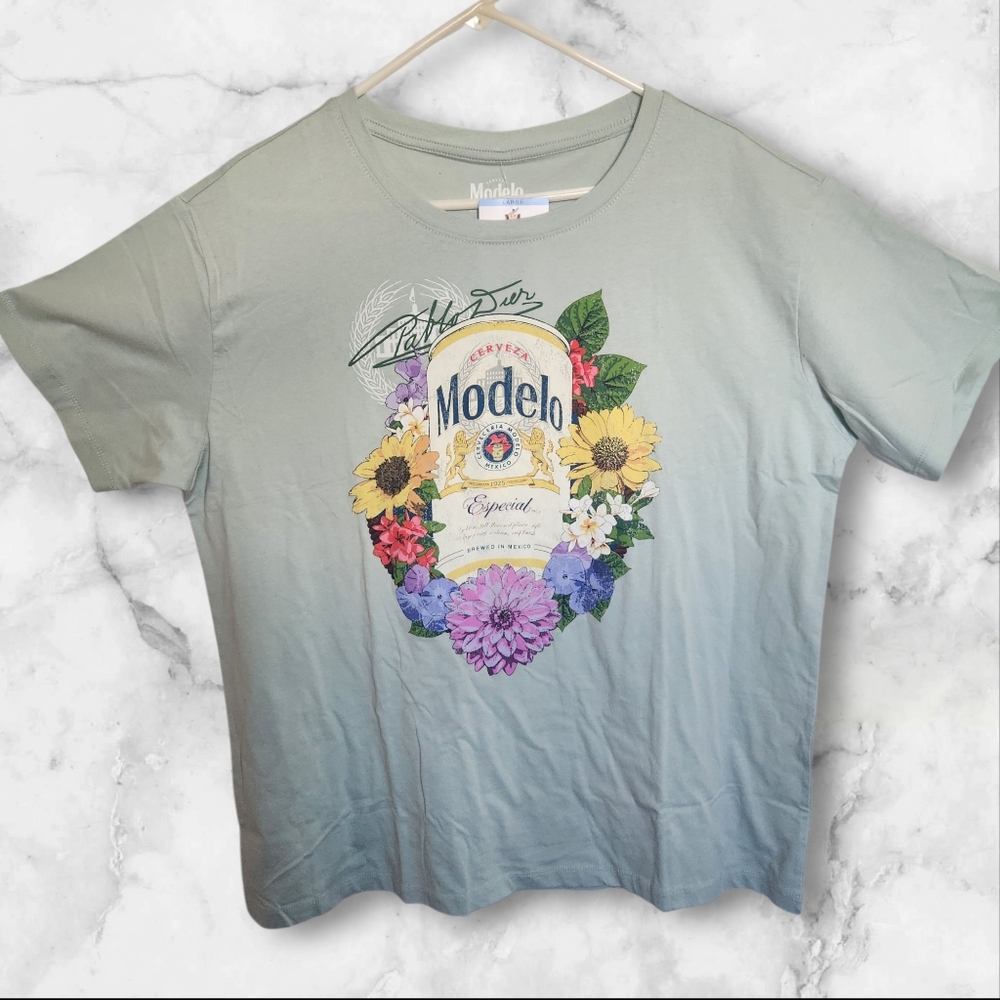 Modelo Graphic T-Shirt with Floral Design- NWT Size Large